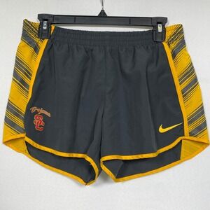 USC Trojans Nike Dri-FIT Gray Gold Athletic Running Shorts Women's MEDIUM